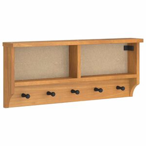 vidaXL Stenski obe&scaron;alnik za pla&scaron;če "SANDNES" 87x12x35 cm les borovega