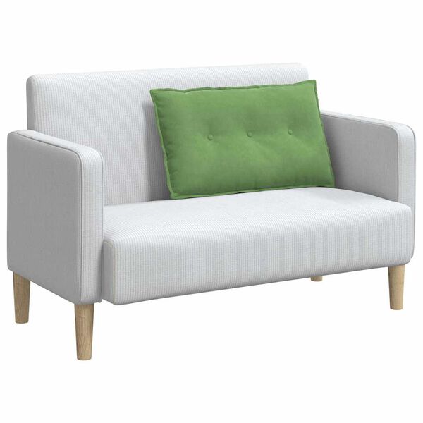 vidaXL Poglavni vzglavnik Svetlo zelena 80 x 50 cm Žametna tkanina