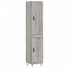 vidaXL Visoka omara siva sonoma 34,5x34x180 cm inženirski les
