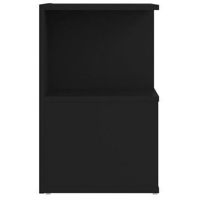 vidaXL Nočna omarica črna 35x35x55 cm iverna plošča