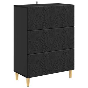 vidaXL Predalna omara Črna 66 x 34,5 x 90 cm Inženirski les
