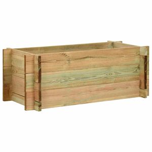 vidaXL Dvignjeno vrtno cvetlično korito impregnirana borovina 80 cm