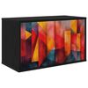 vidaXL Stenska TV omarica HEESCH 69 x 33 x 40 cm Črni hrast