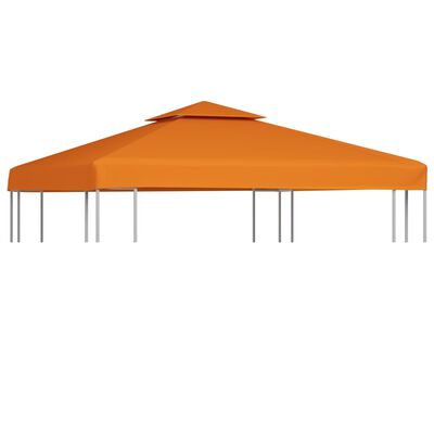 vidaXL Nadomestna streha za paviljon 310 g/m² oranžna 3x3 m