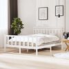 vidaXL Posteljni okvir bel 150x200 cm trden les