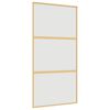 vidaXL Drsna vrata zlata 102,5x205 cm mat ESG steklo in aluminij