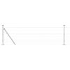 vidaXL Ogrodje s stebri srebrna 0.4 x 25 m Jeklo
