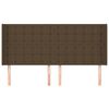 vidaXL Vzglavje z ušesi temno rjavo 163x16x118/128 cm blago