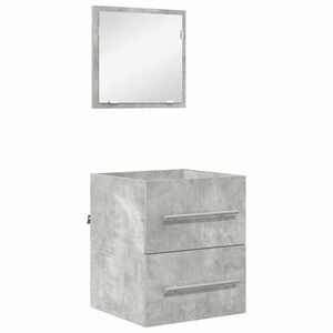 vidaXL Komplet pohi&scaron;tva za kopalnico s predalom Siva 41 x 38,5 x 48 cm