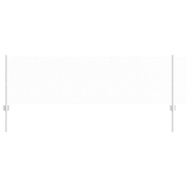 vidaXL Ograja s stebrom srebrna 0,6 x 10 m Jeklo