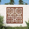 vidaXL Vrtna stenska dekoracija 55x55 cm corten jeklo mavra