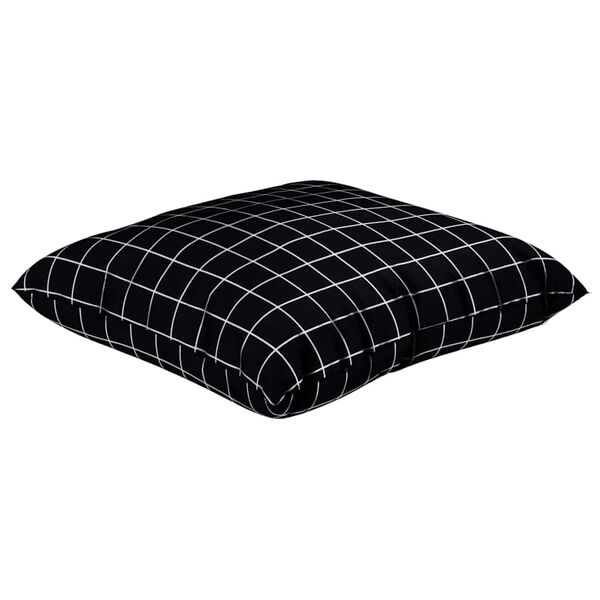 vidaXL Razpr&scaron;evne blazine 4 pcs Črno karo 50 x 50 cm Poliester