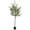 vidaXL Umetno oljčno drevo 700 listov 165 cm zelena