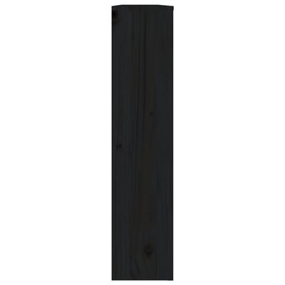 vidaXL Pokrov za radiator črna 153x19x84 cm trdna borovina