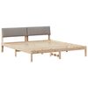 vidaXL Kovinska posteljna konstrukcija Rjava in taupe 200 x 200 cm