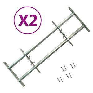vidaXL Nastavljive okenske re&scaron;etke z 2 prečkama 1000-1500 mm