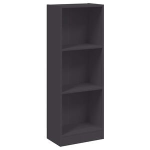 vidaXL Knjižna omara 3-nadstropna siva 40x24x109 cm inženirski les