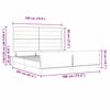 vidaXL Konstrukcija postelje z vzglavjem Temno siva 180 x 200 cm blago
