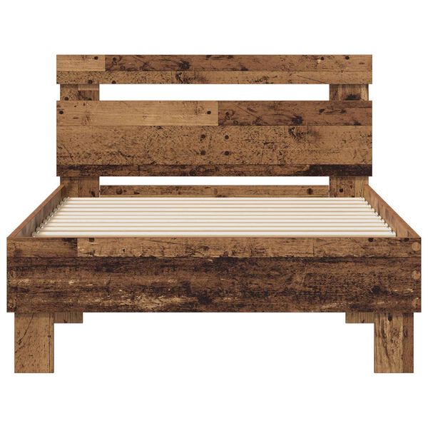 vidaXL Konstrukcija postelje Star les 98.5 x 200 cm Konstruiran les