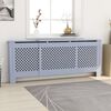 vidaXL Pokrov za radiator MDF siv 205 cm