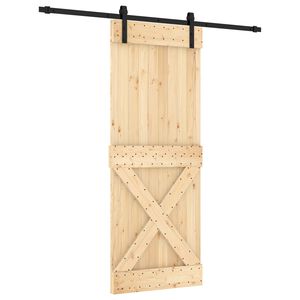 vidaXL Drsna vrata 80 x 210 cm Masiven borov les (neobdelan)