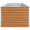vidaXL Vrtna visoka greda 390 x 100 x 68 cm Cinkana jeklena