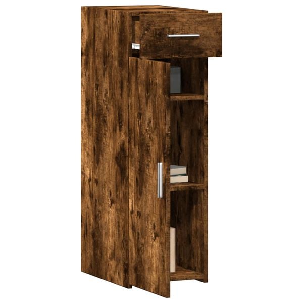 vidaXL Komoda dimljeni hrast 30x42,5x93 cm inženirski les