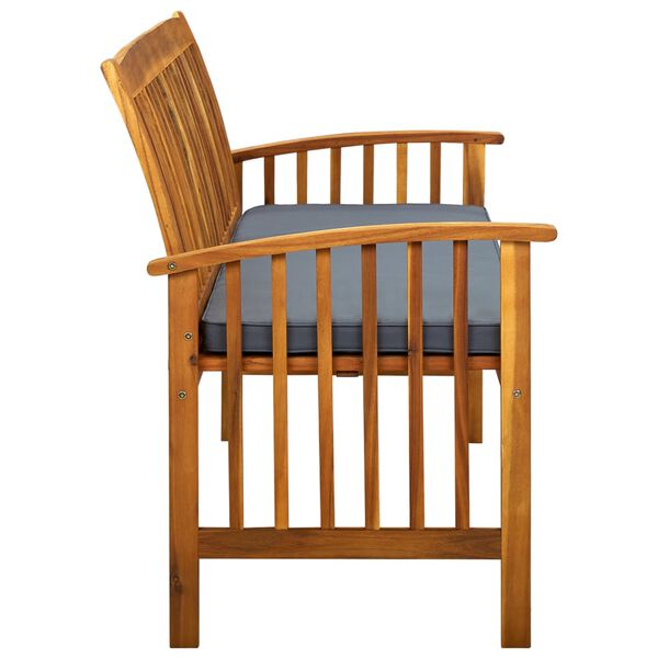 vidaXL Vrtna klop z blazino 147 cm trden akacijev les