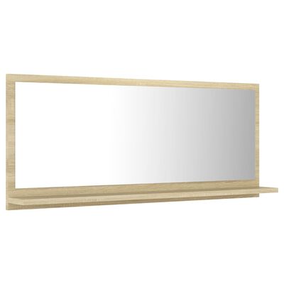 vidaXL Kopalniško ogledalo sonoma hrast 90x10,5x37 cm iverna plošča