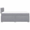 vidaXL Boxspring postelja z vzmetnico svetlo siva 120x190 cm blago
