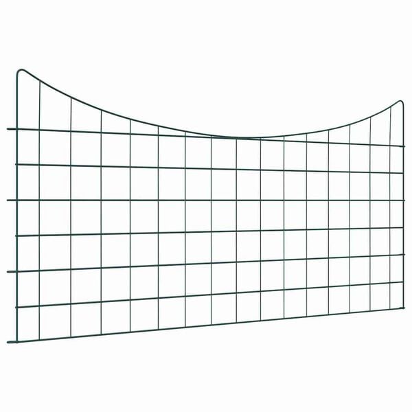 vidaXL Komplet ograje za ribnik 5 pcs Zelena 100 x 50 cm Jeklo