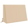 vidaXL Hrbtna blazina SOEST 100% poliester Krem 60 x 20 x 40 cm