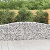 vidaXL Obokane gabion košare 3 kosi 400x50x80/100 cm pocinkano železo