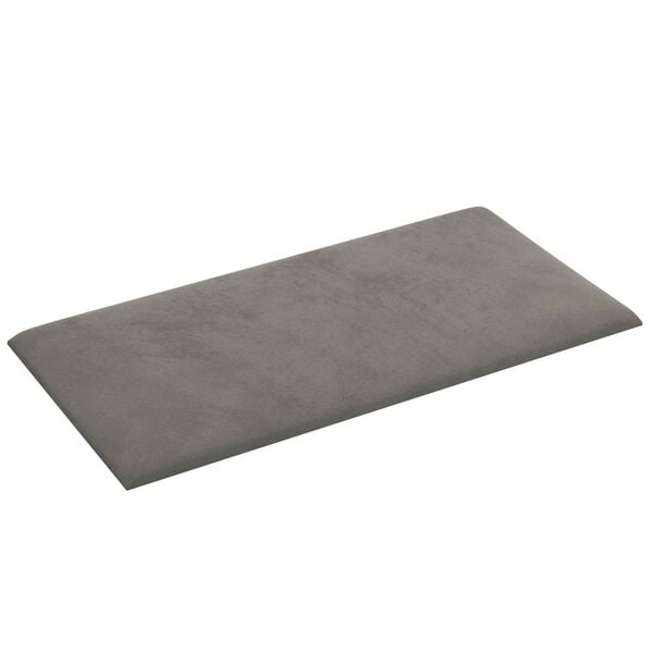 vidaXL Stenska glavna postelja 12 pcs Svetlo siva 30 x 15 cm Žamet