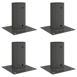 vidaXL Okrogla podlaga 4 pcs Antracit 15 x 15 x 15 cm Kovina