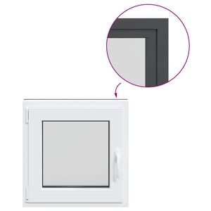 vidaXL Kletno okno "RISOR" 50x50 cm vrtljivo-nagibno DIN levo antracitno