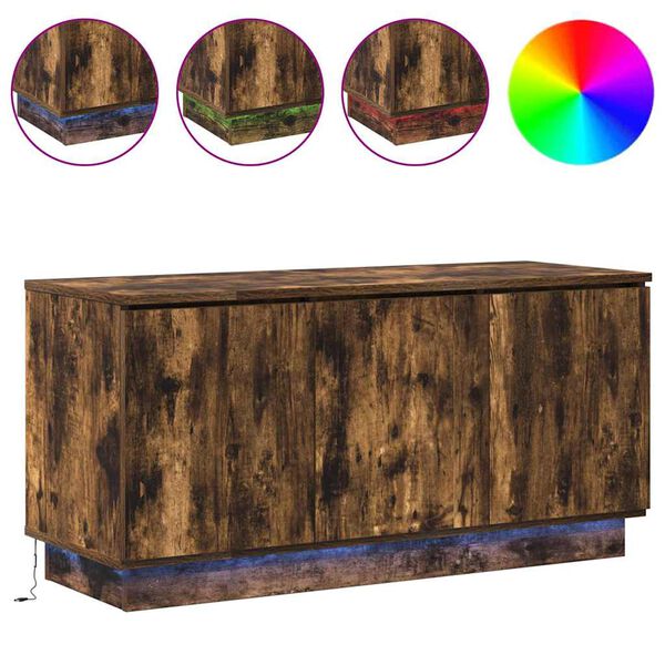 vidaXL TV omarica Dimljeni oreh 100 x 38 x 49 cm Konstruiran les