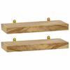 vidaXL Stenske police 2 kosa 40x15x4 cm trdna tikovina