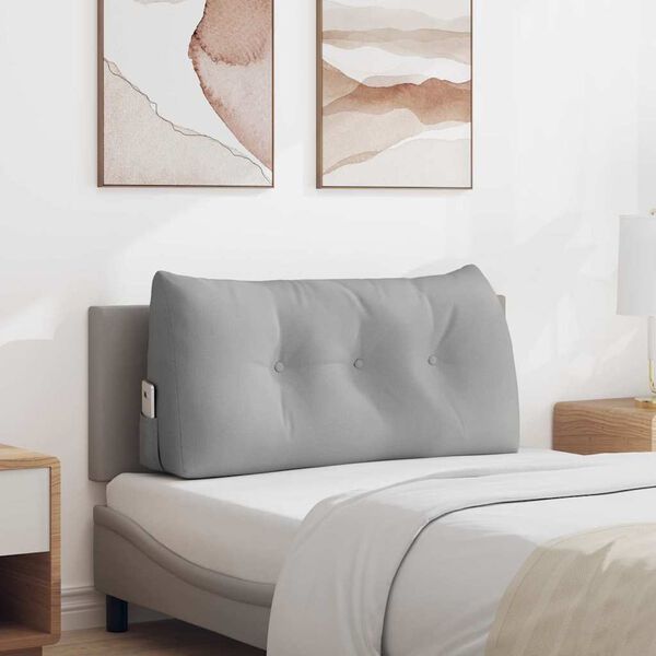 vidaXL Poglavni vzglavnik Oblačno siva 100 x 24 x 50 cm blago