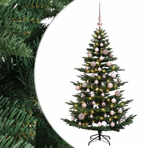 vidaXL Umetna božična jelka z bučko 120 cm 150 LED Toplo bela