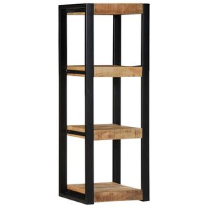 vidaXL Stenska polica 35x35x100 cm Masivni neobdelan les Mango