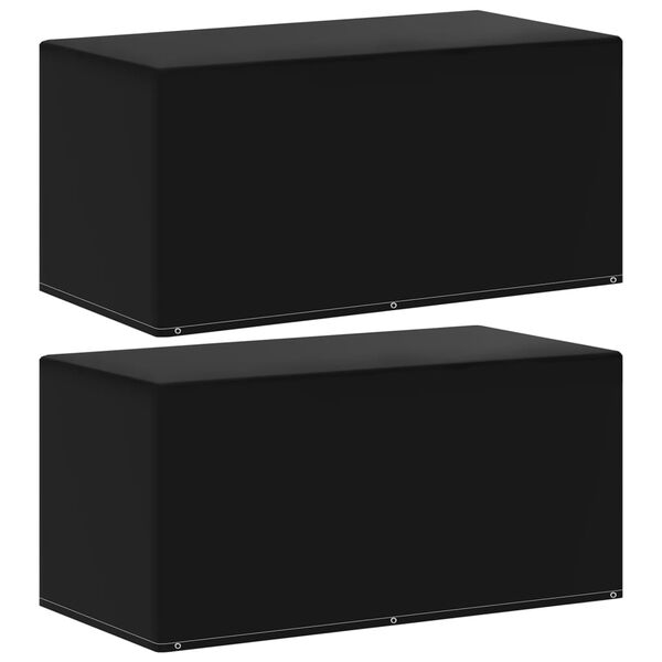 vidaXL Pokrivalo za vrtno pohištvo s 6 obročki 2 kosa 160x80x75 cm