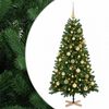 vidaXL Umetna božična jelka z bučko 120 cm 150 LED Toplo bela PVC