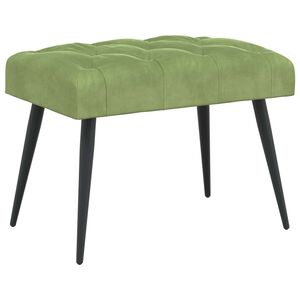 vidaXL Klop s gumbnim oblazinjenjem Svetlo zelena 60 x 40 x 45 cm