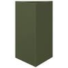 vidaXL Vrtno korito olivno zelena trikotna 50x43x75 cm jeklo