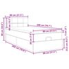 vidaXL Otomanski posteljni okvir z vzmetnico črn 80x200 cm blago