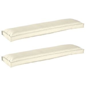 vidaXL Set blazin za palete 2 kos Oxford blago krema 150 x 40 x 8 cm