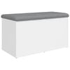 vidaXL Shranjevalna klop bela 82x42x45 cm inženirski les