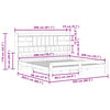 vidaXL Knjižna postelja brez vzmetnice vošč. rjava 150x200 cm borovina