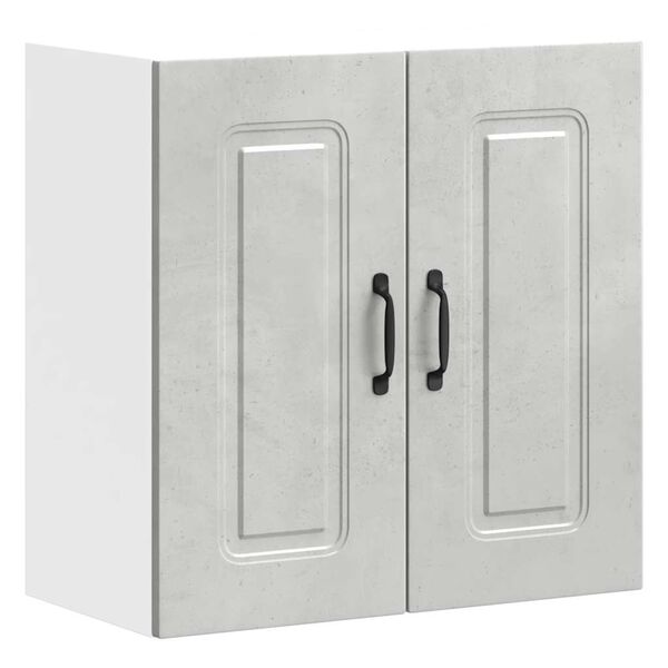 vidaXL Kuhinjska stenska omarica Kalmar betonsko siv inženirski les